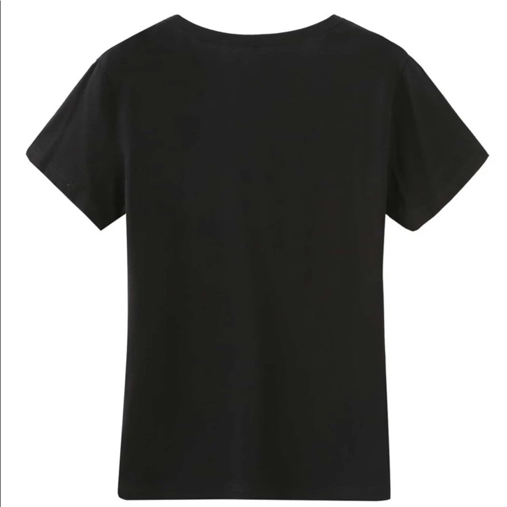 PLUS leopard print black heart print graphic tee - Picture 2 of 3